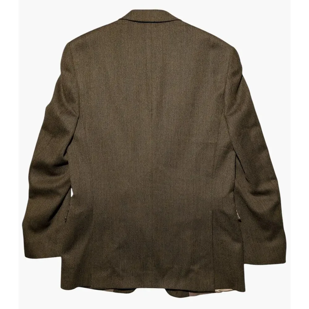 Hart Schaffner Marx Wool Tweed Blazer Mens‎ 42XL Brown USA Made Sport Coat